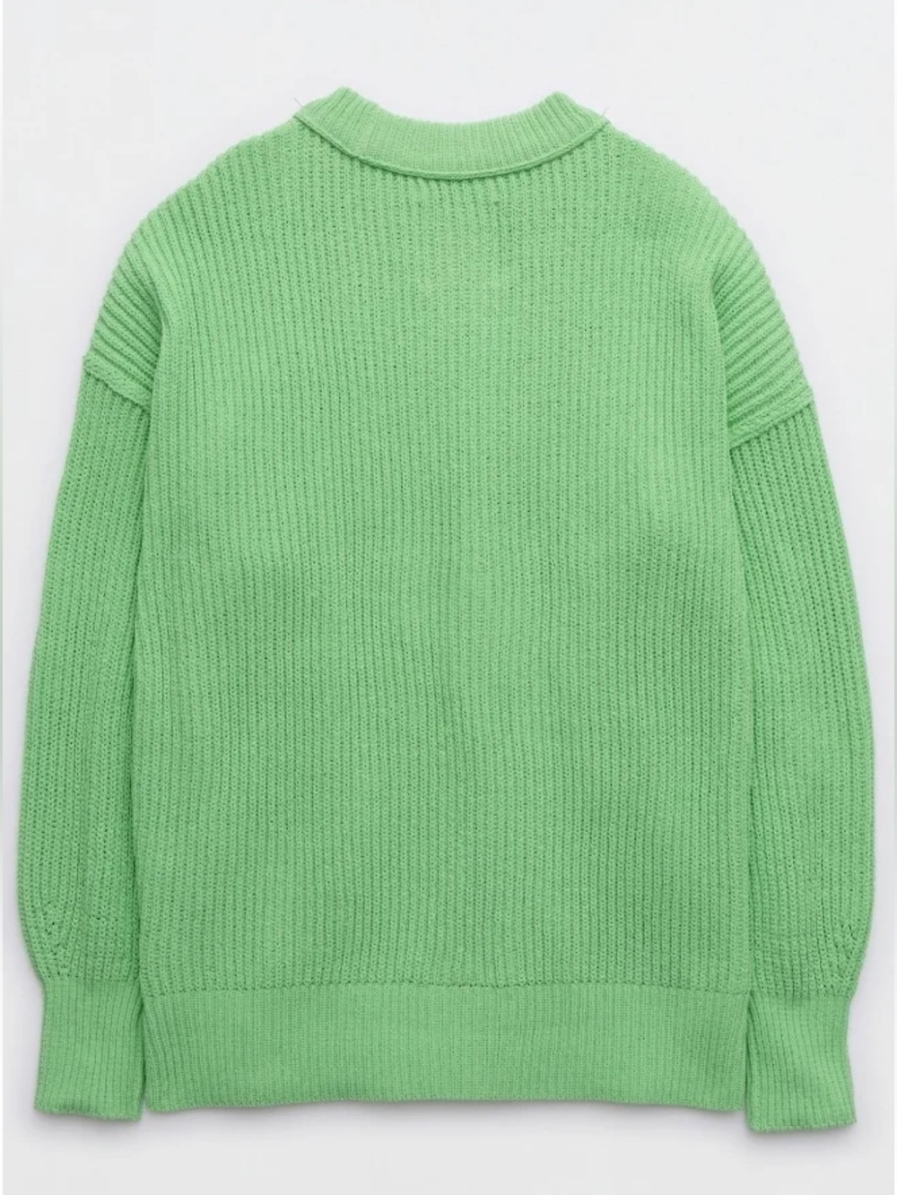 Aerie Beyond Chenille Green Sweater
